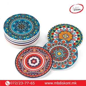 Порцелански подметачи со апстрактен декор