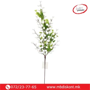 Гранка бобинка бела 55см декорација