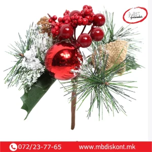 Гранче елка шишарка микс 20см декорација