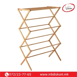 Бамбусов држач за пешкири на преклоп